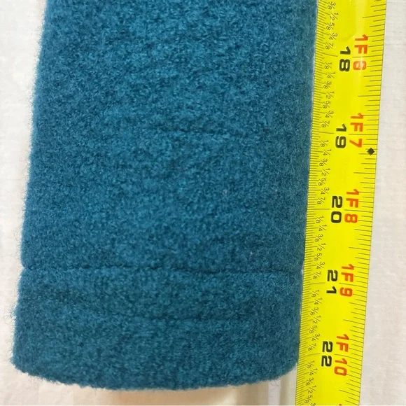 J. Crew Teal Belted Pea Coat Boiled Wool Jacket - Picture 15 of 15